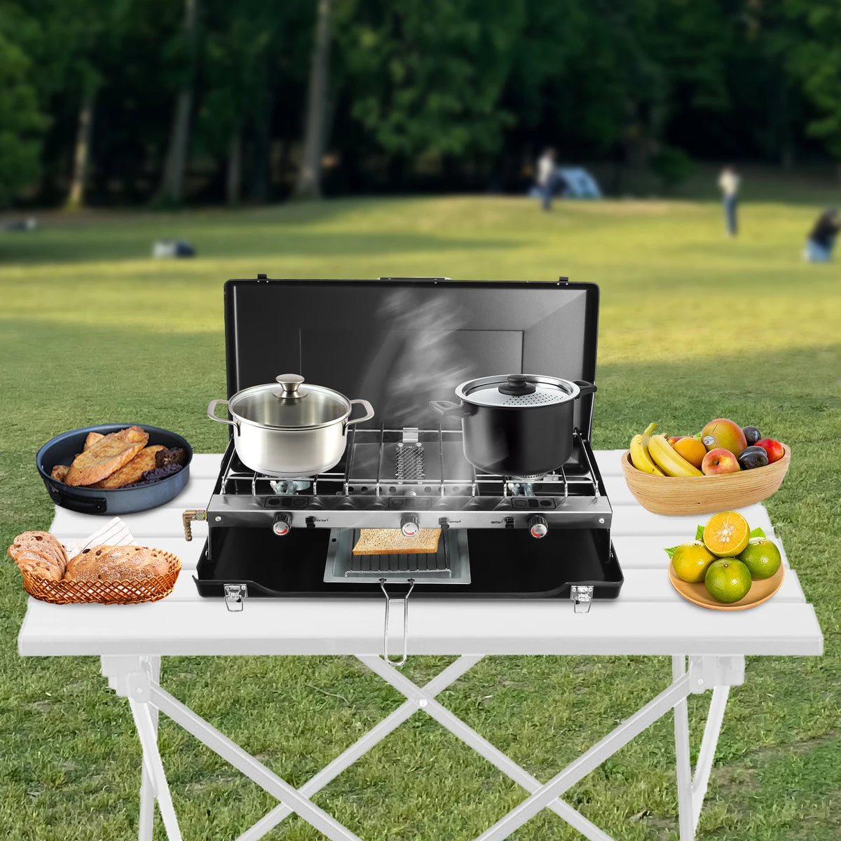 Portable Gas Camping Stove For Outdoor Grilling And Picnics