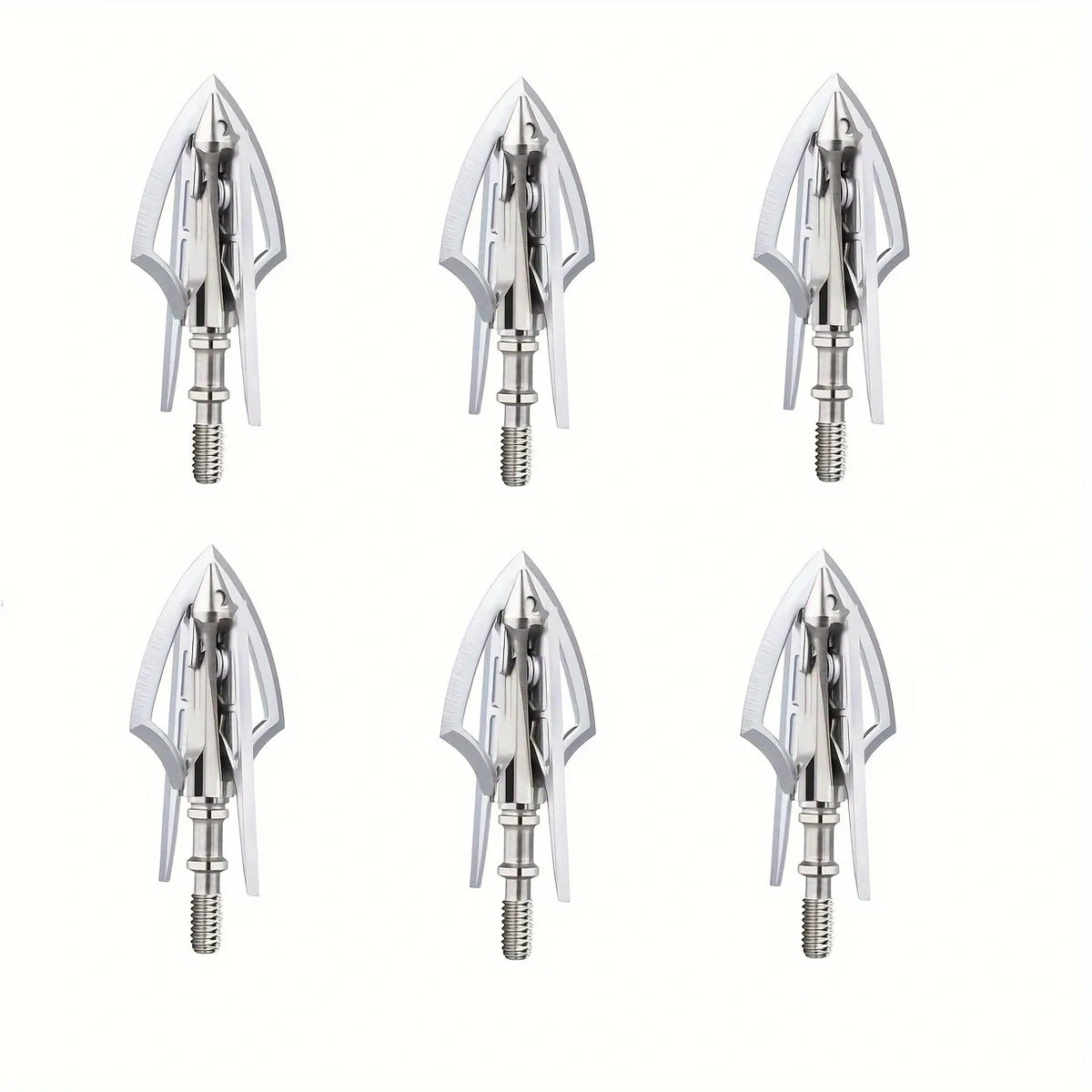 Broadhead Hunting Arrow Tips Fixed And Mechanical Blades Six Piece