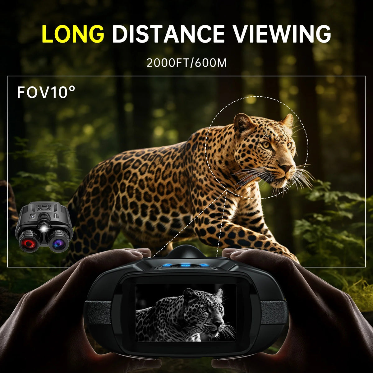 DIYIMIN 8X Digital Night Vision Binoculars For Outdoor Observation