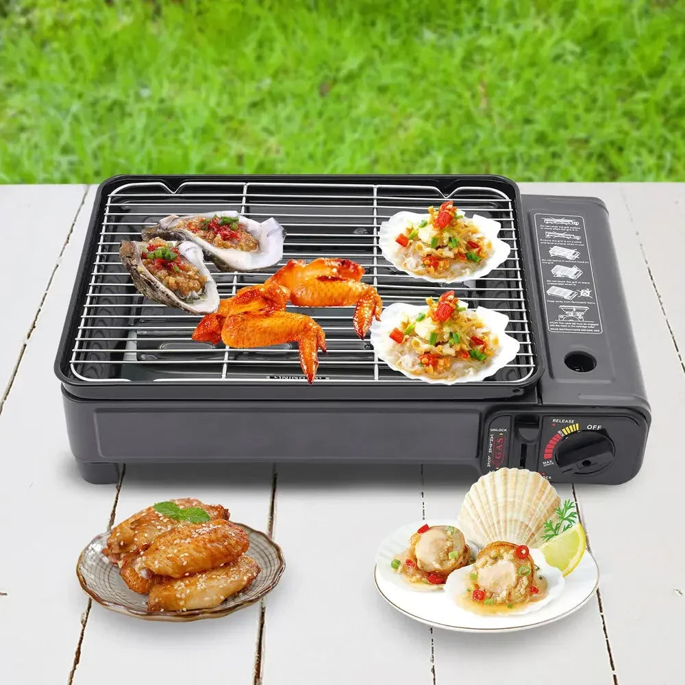 Portable Butane Grill Stove For Outdoor Camping And Trekking