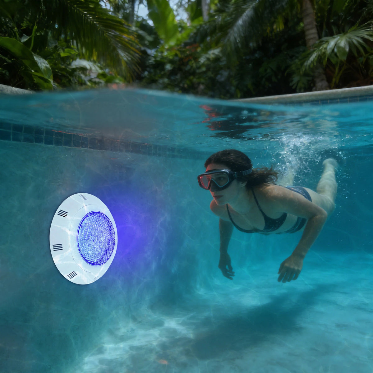 45W RGB LED Underwater Pool Light IP68 Waterproof With Remote