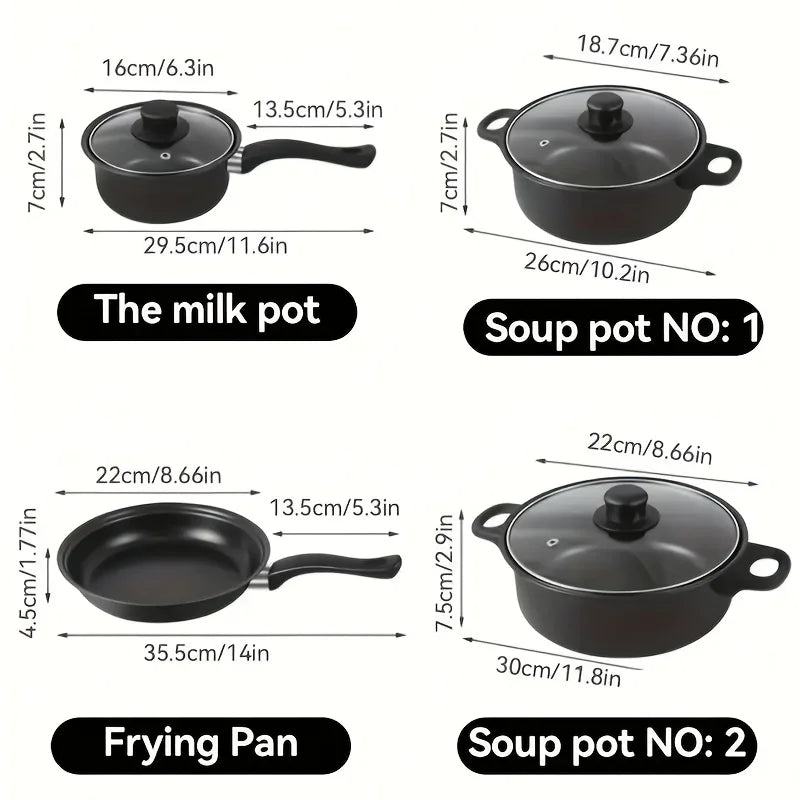 AEHOME 13 Piece Nonstick Cookware Set With Cooking Utensils