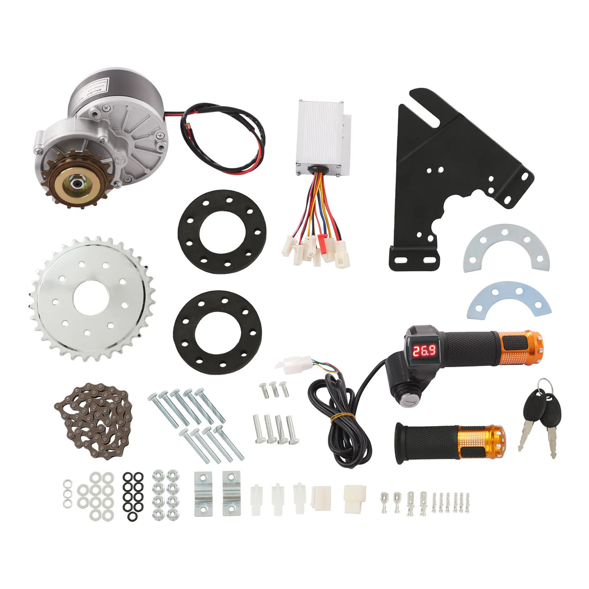 24V 250W Ebike Conversion Kit Brushed Motor Led Display