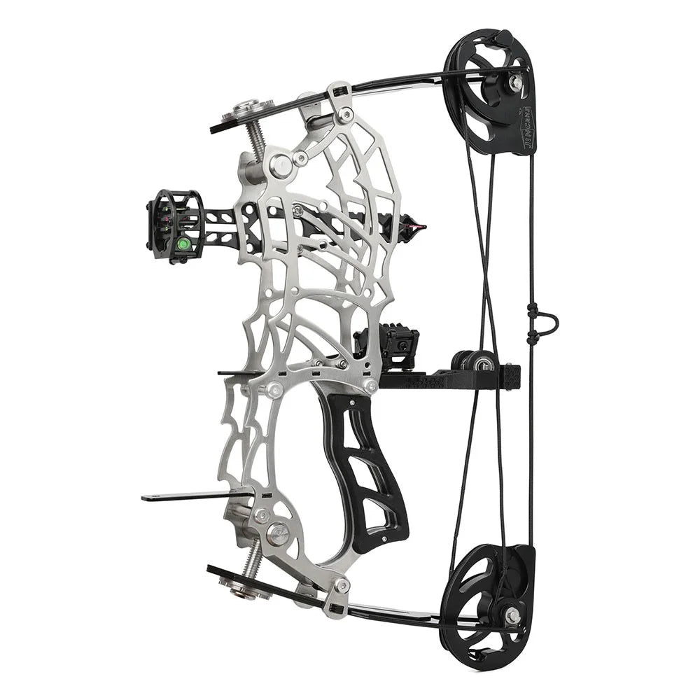 Adjustable Steel Compound Bow With Carbon Fiber Grip