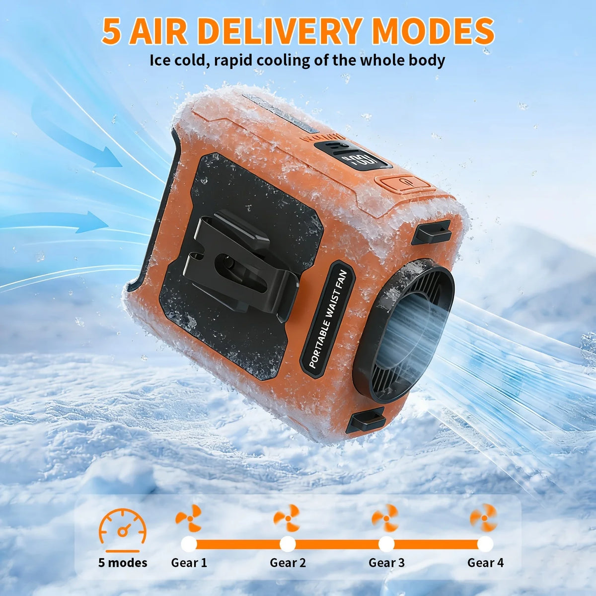 Portable 10000mAh Multifunctional Fan With LED Light And USB Charging