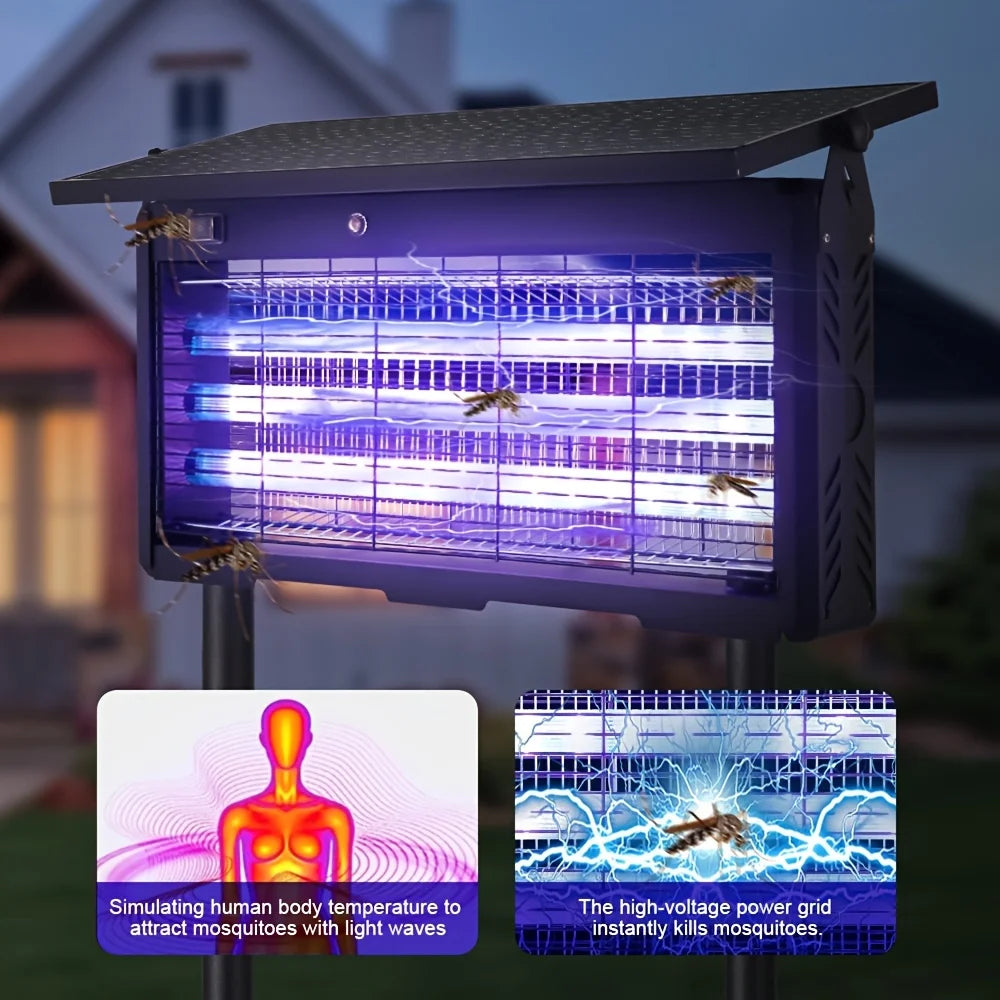 Outdoor Solar Mosquito Repellent Lamp and Insect Killer Device
