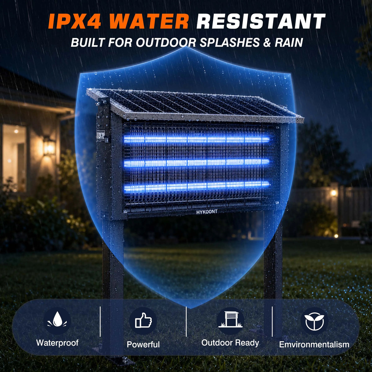 Hykoont Solar Bug Zapper Light Outdoor Insect Trap Lamp