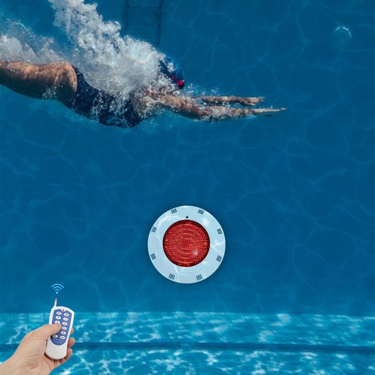 45W RGB LED Underwater Pool Light IP68 Waterproof With Remote