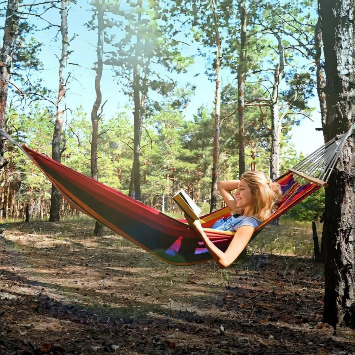 Gyroor Heavy Duty Adjustable Stand Hammock For Outdoor Relaxation