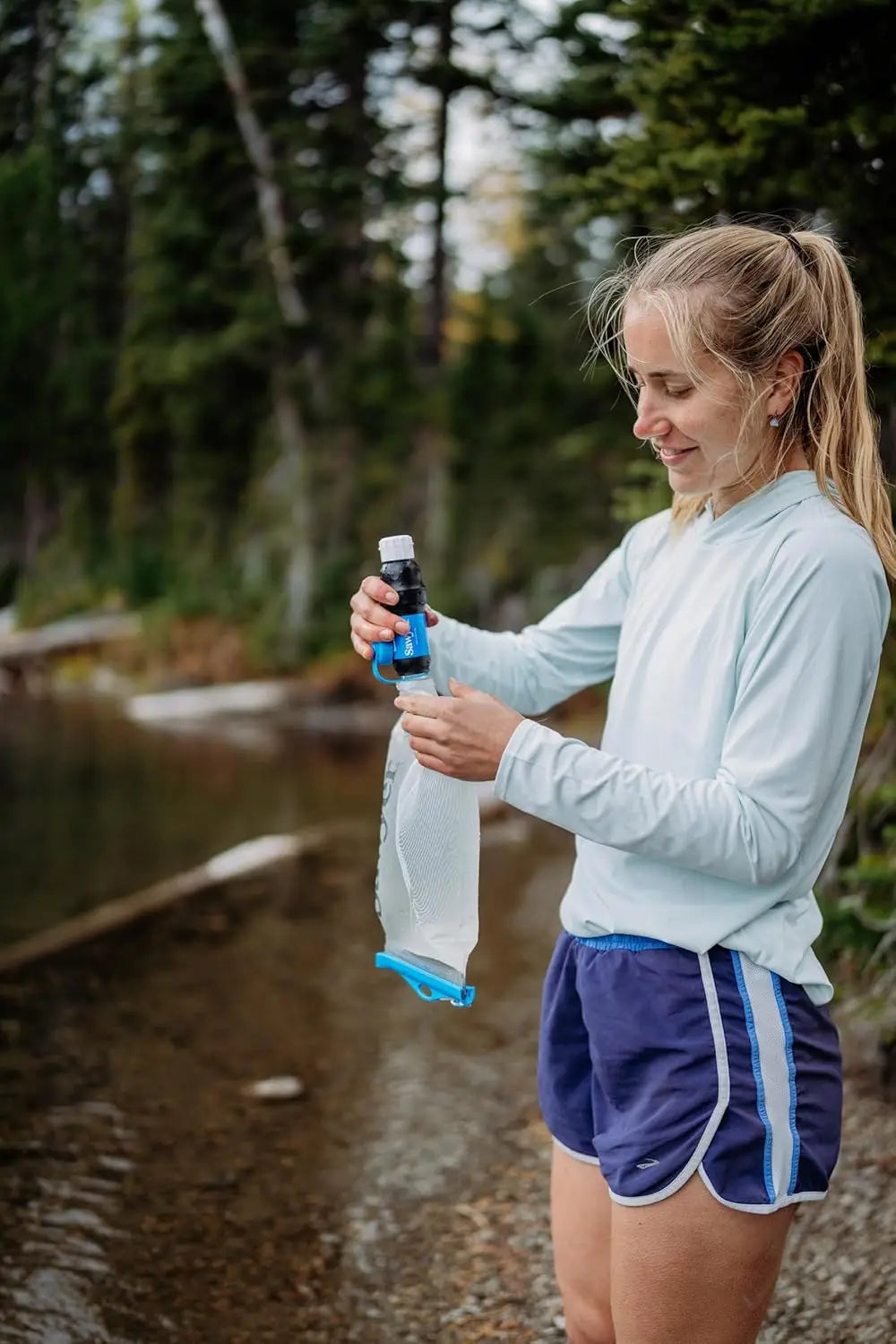 Portable Squeeze Water Filter for Travel, Hiking, and Emergencies