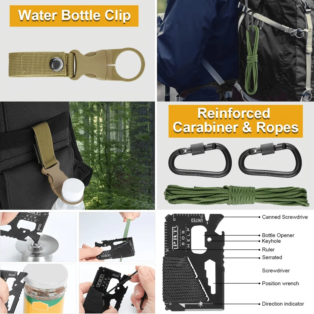 Survival First Aid Kit With Molle Bag For Camping And Emergency Rescue
