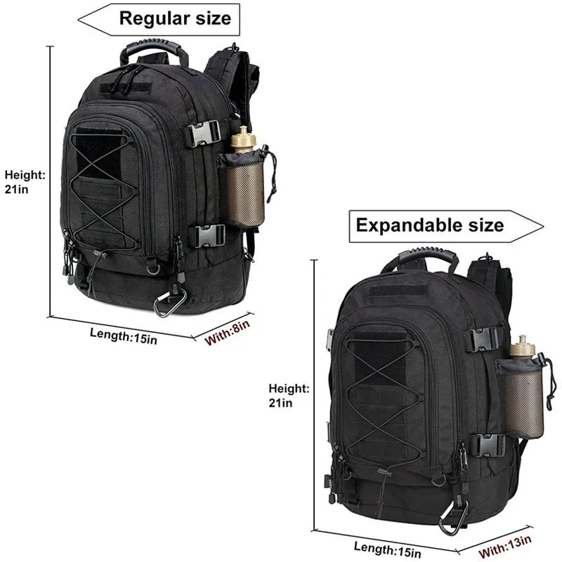 LQARMY Tactical Molle Backpack Military Waterproof Rucksack Hiking Camping