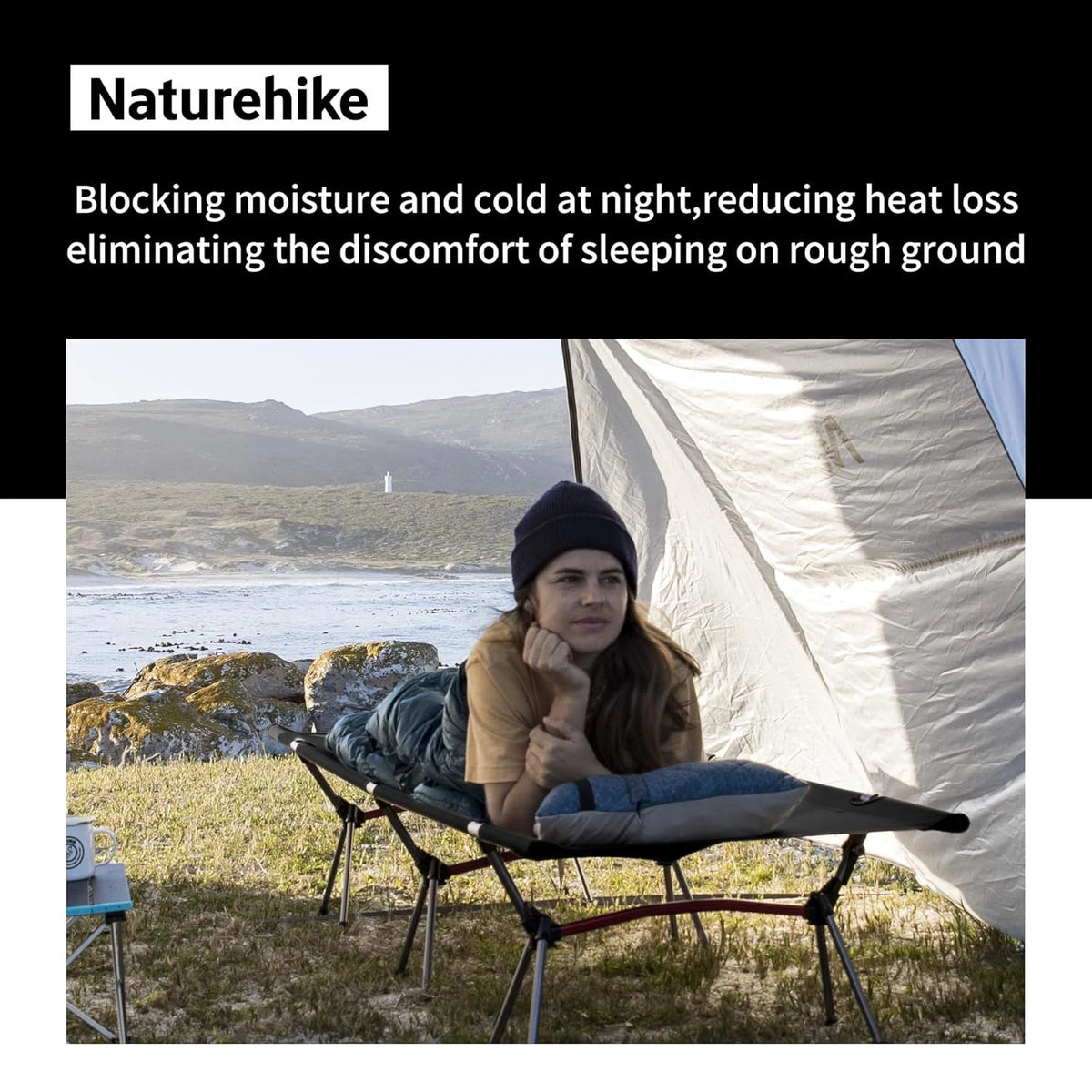 Naturehike Adjustable Height Folding Camping Cot For Travel