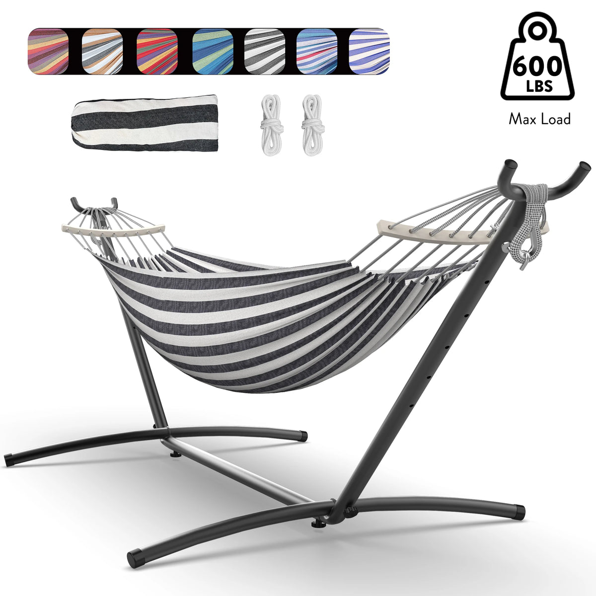 Gyroor Heavy Duty Adjustable Stand Hammock For Outdoor Relaxation