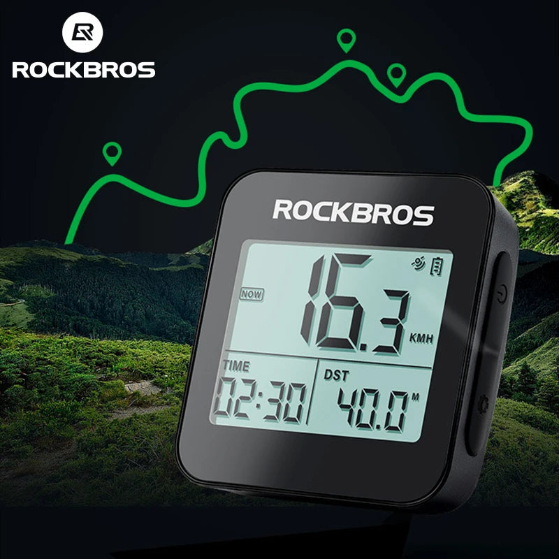 ROCKBROS Wireless GPS Bike Computer Speedometer Waterproof Cycling Odometer