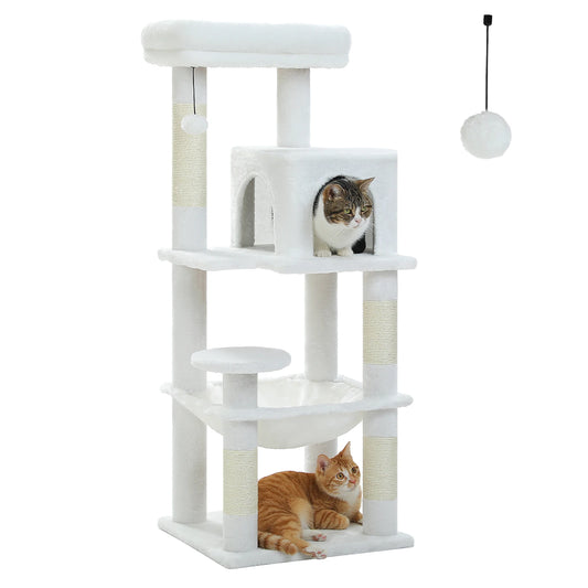 Petepela 5-Level Cat Tower with Metal Frame and Hammock