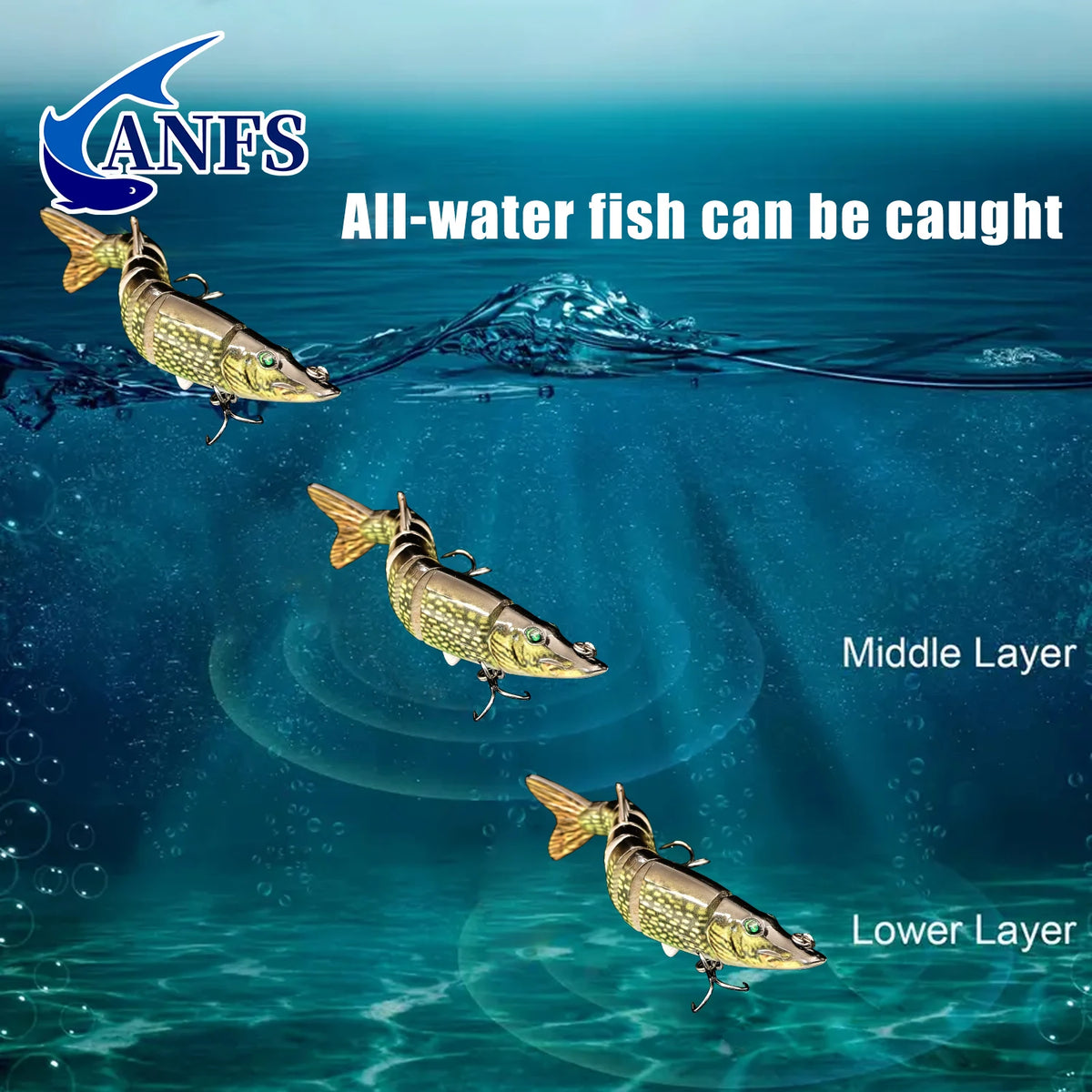 ANFS Multi Jointed Swimbait Fishing Lures For Freshwater And Saltwater