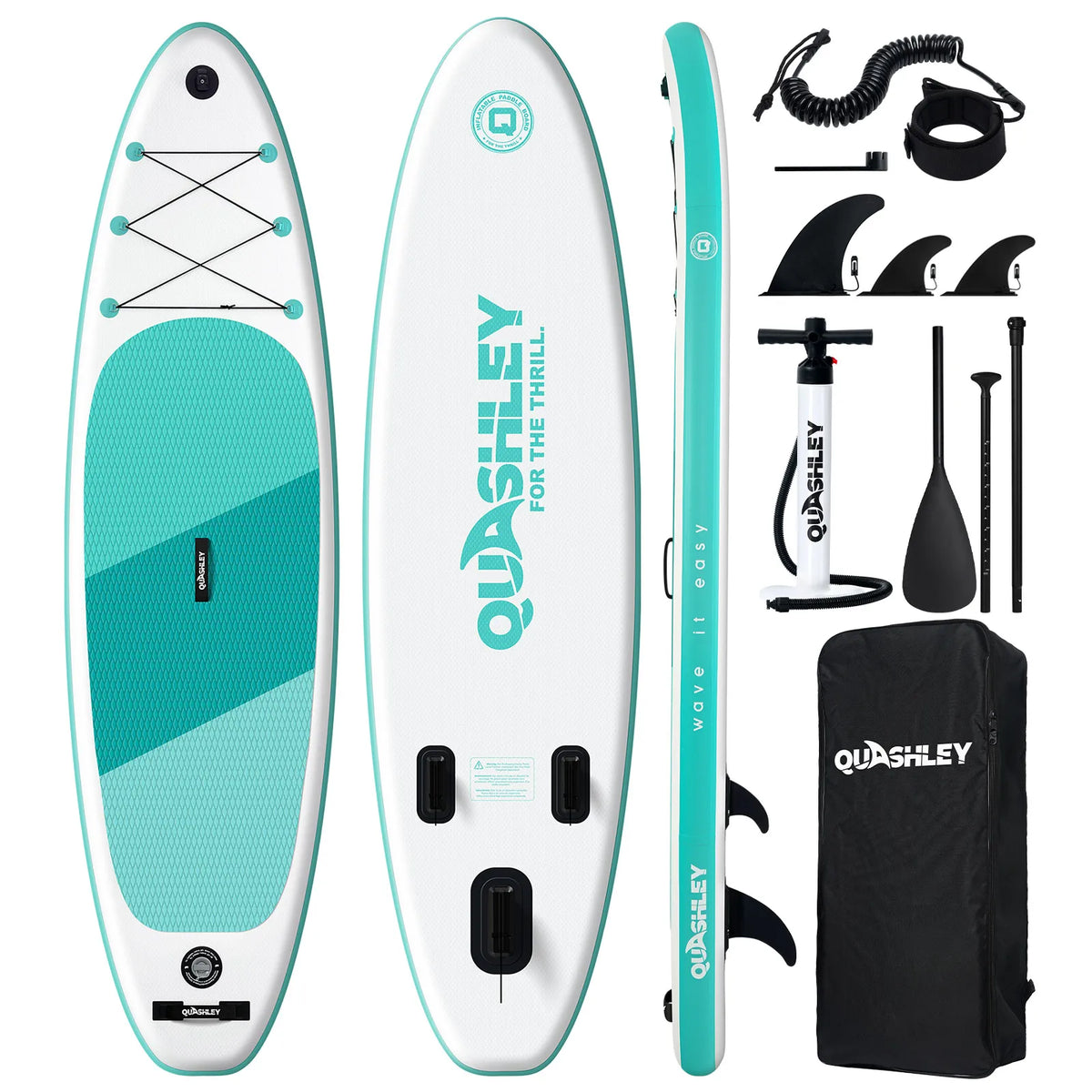 Quashley Inflatable Stand Up Paddle Board Ultra Light Durable Gear