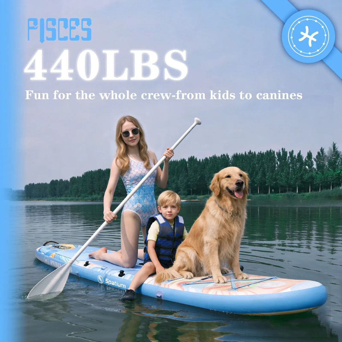 Spatium Touring Inflatable Stand Up Paddle Board For Adults