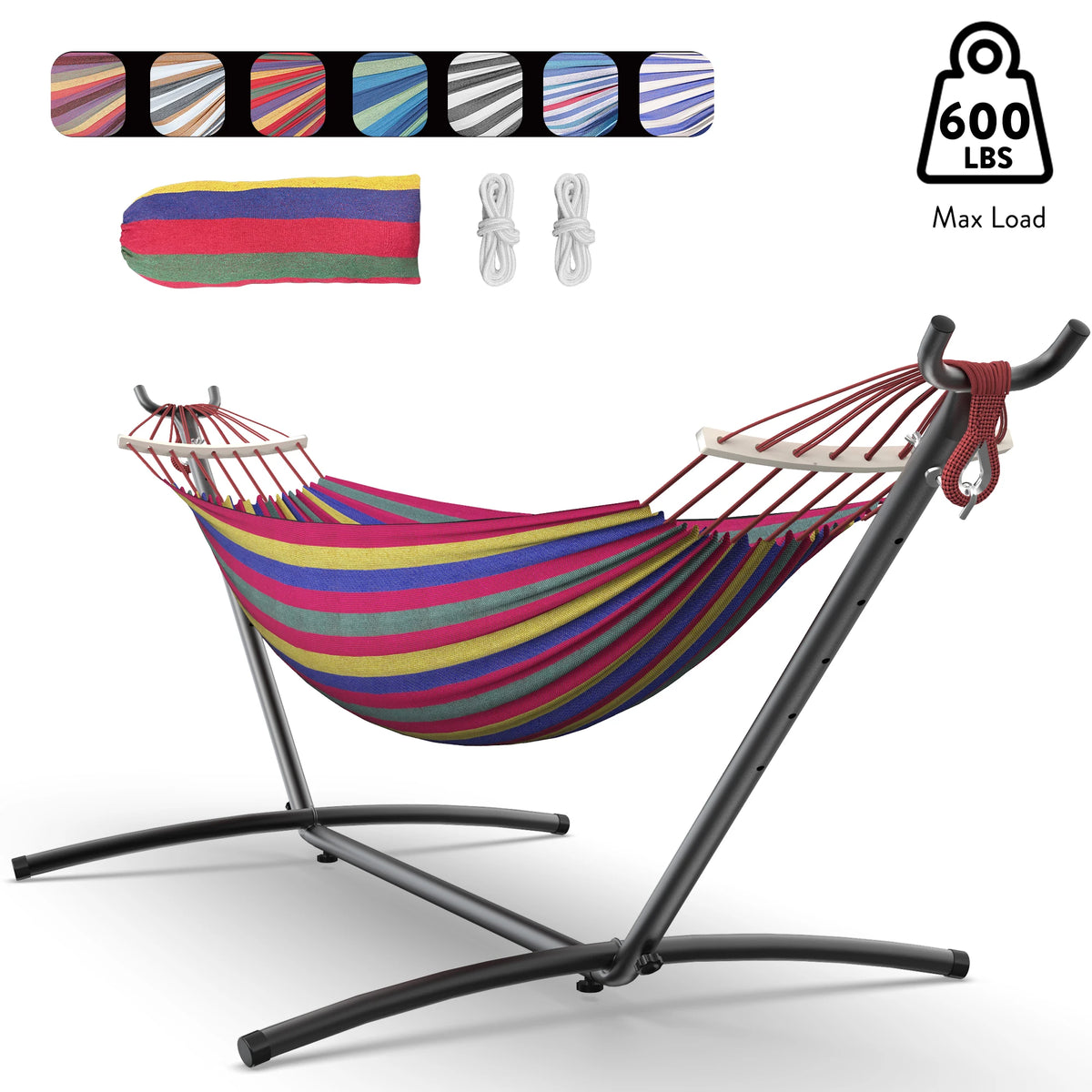 Gyroor Heavy Duty Adjustable Stand Hammock For Outdoor Relaxation