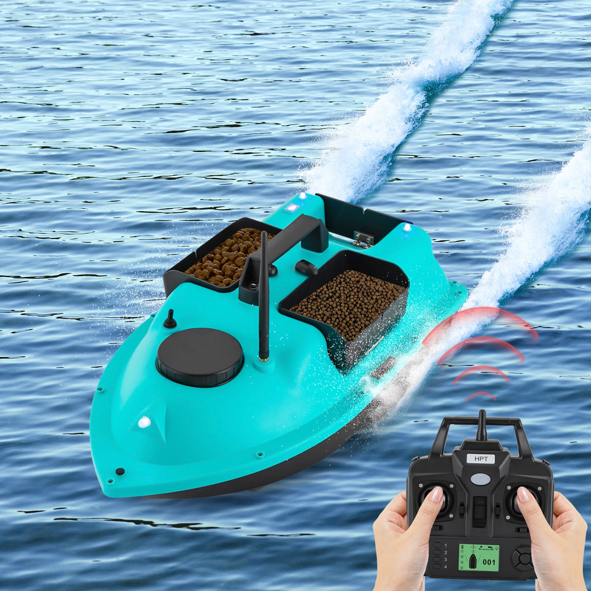 Dual Motor Fishing Bait Boat With GPS Remote Control