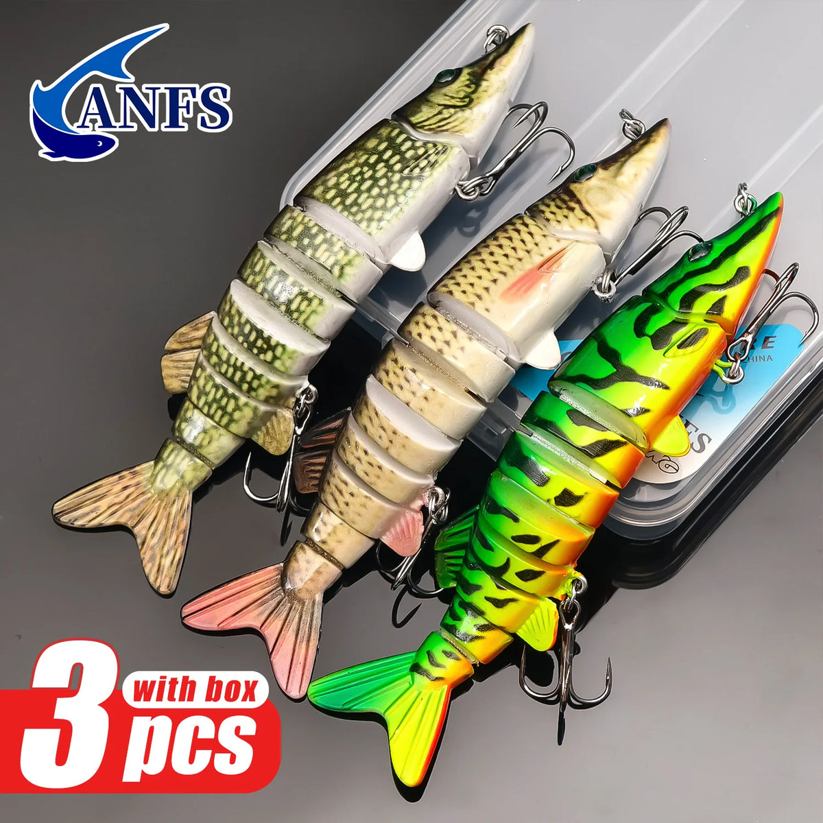 ANFS Multi Jointed Swimbait Fishing Lures For Freshwater And Saltwater