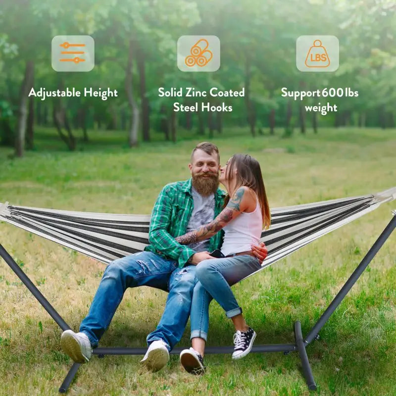 Gyroor Heavy Duty Adjustable Stand Hammock For Outdoor Relaxation