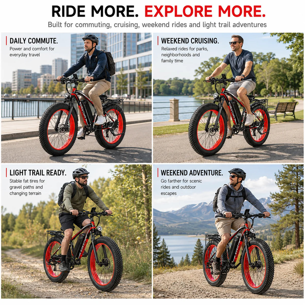 Eoeotwo 1500W High Performance Electric Fat Tire Bike For Adults