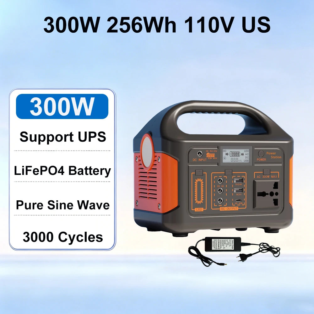 GaiaRay Portable Power Station 460Wh LiFePO4 Solar Generator
