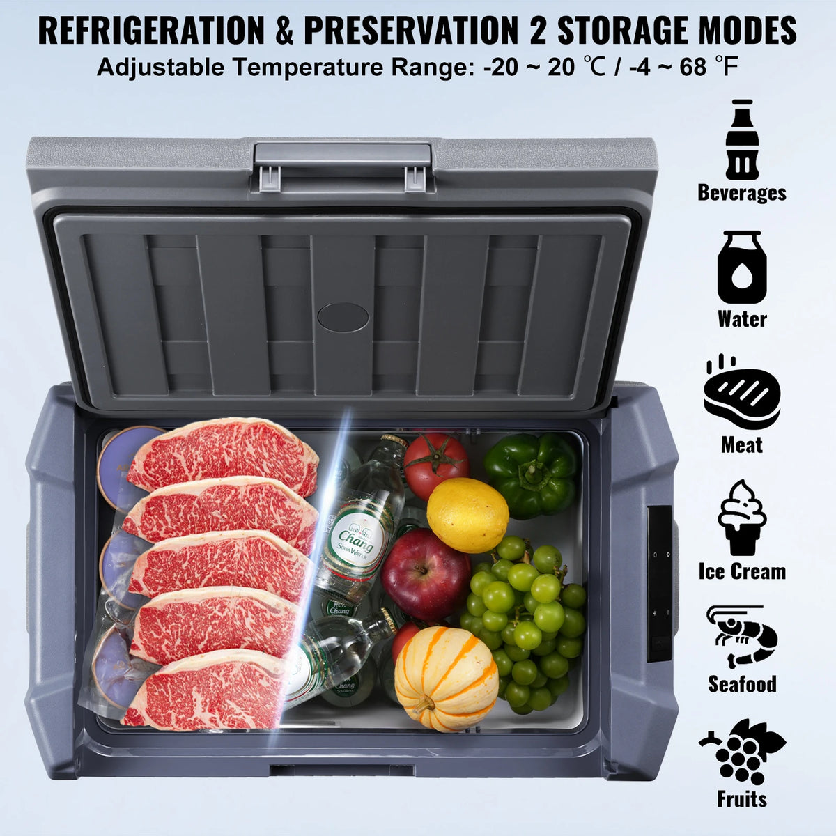 SucceBuy Dual Zone Portable Car Truck Compressor Fridge Cooler