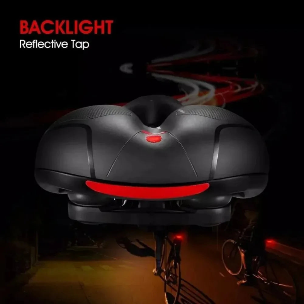 Breathable Comfort Bike Saddle With Taillight For Mountain Cycling