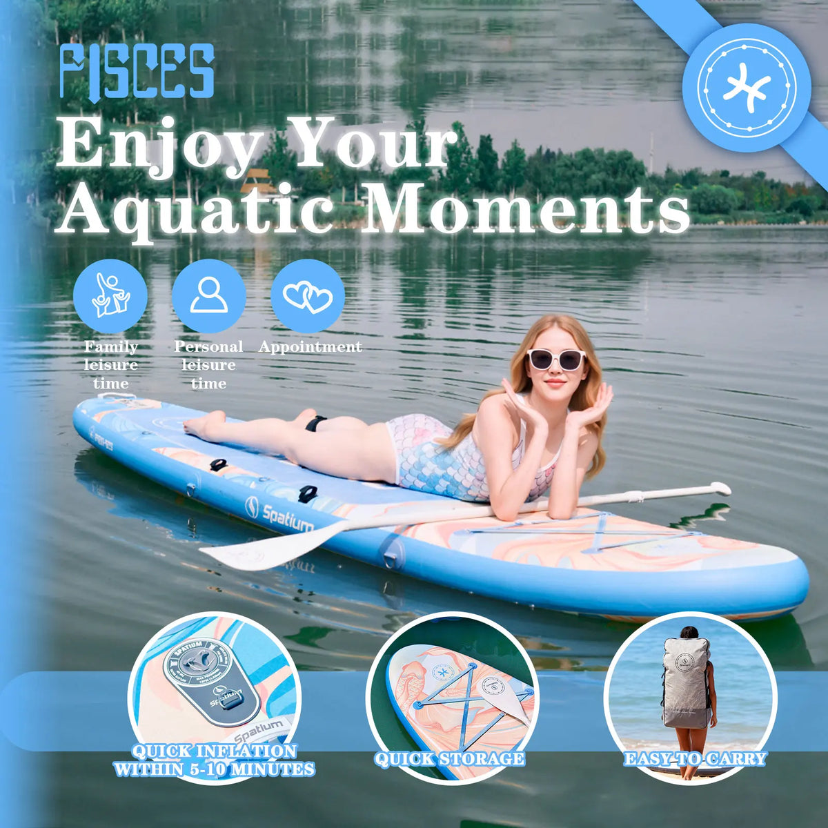Spatium Touring Inflatable Stand Up Paddle Board For Adults