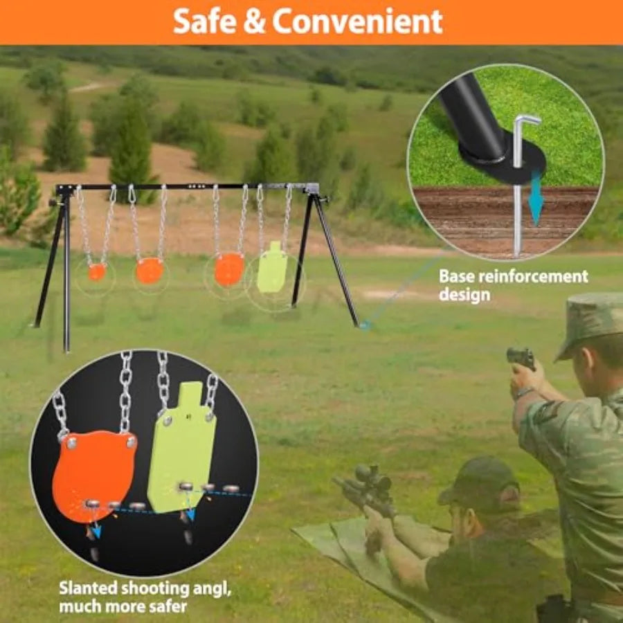 Durable AR500 Steel Targets Stand Kit For Rifle Training