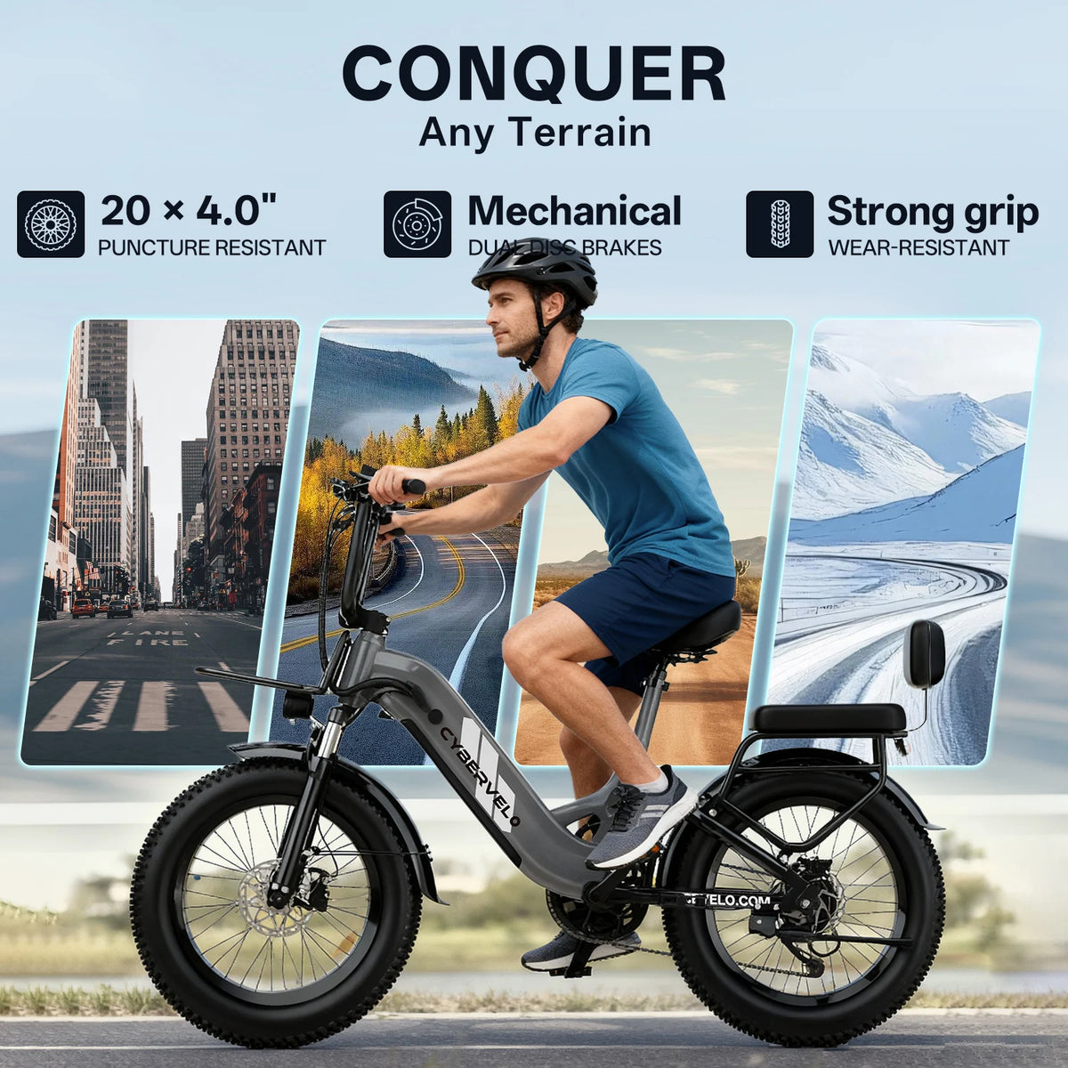 Cybervelo 1500W 7 Speed Step Thru Electric Bike 20Ah Battery