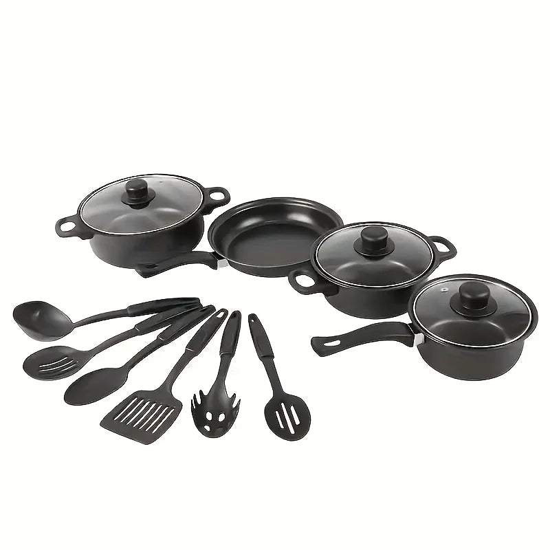 AEHOME 13 Piece Nonstick Cookware Set With Cooking Utensils