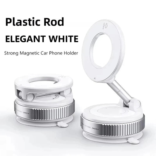 Magnetic Car Phone Holder With Vacuum Suction Cup For Console
