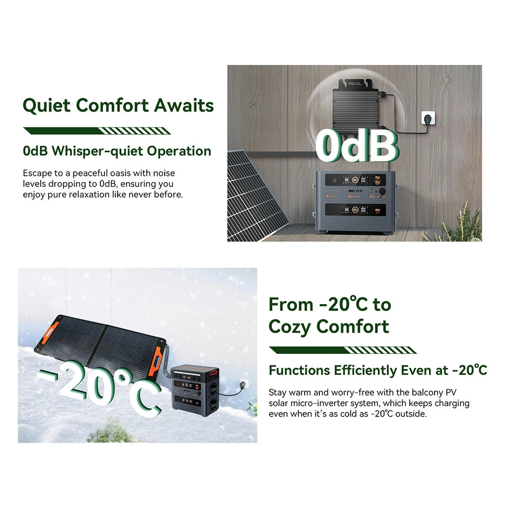 OSCAL Portable Power Station With LiFePO4 Battery And UPS Backup