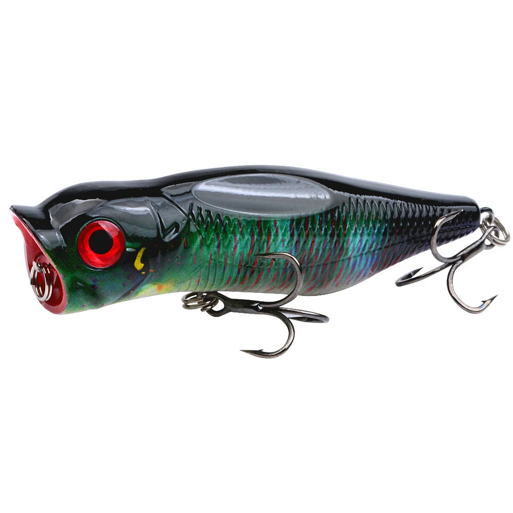 Topwater Popper Fishing Lures With Realistic Rattle Beads